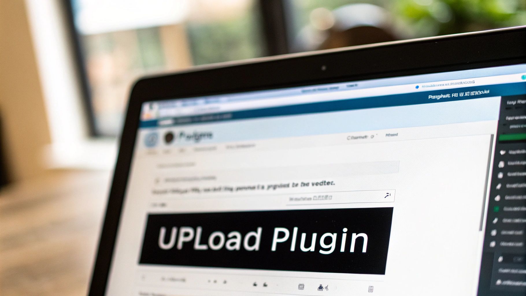 A screenshot of the WordPress 'Upload Plugin' screen