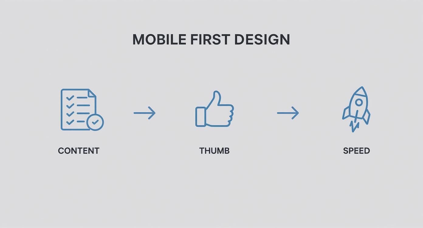 Infographic about mobile first design principles