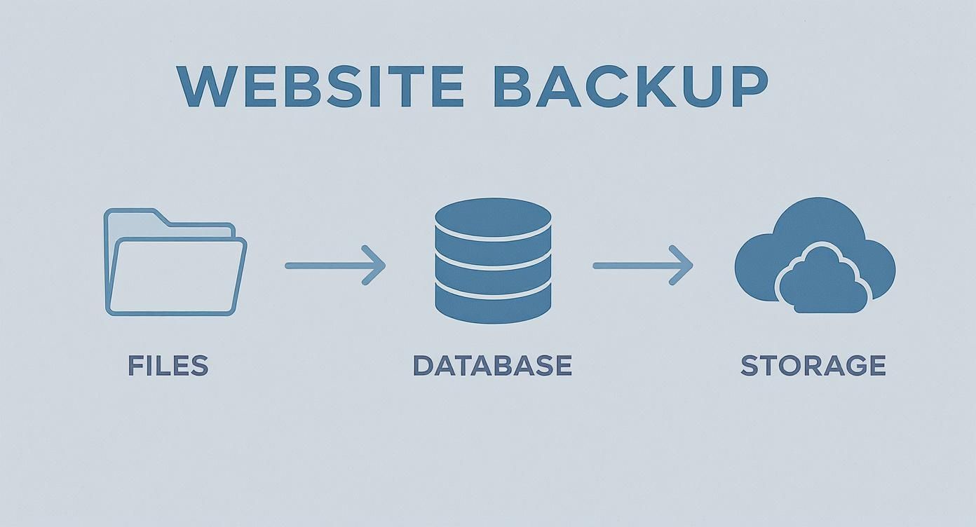 Infographic about how to migrate website to new host
