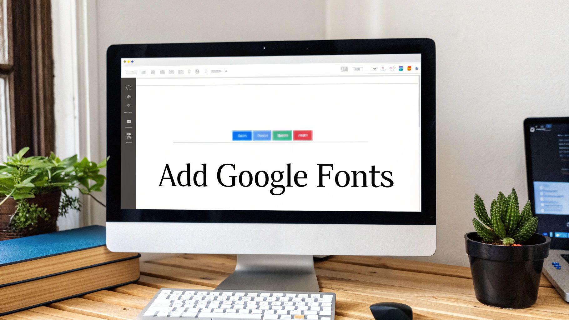 Different font styles and sizes shown on a screen, representing typography customization.