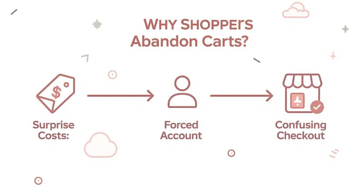 Infographic about how to reduce shopping cart abandonment