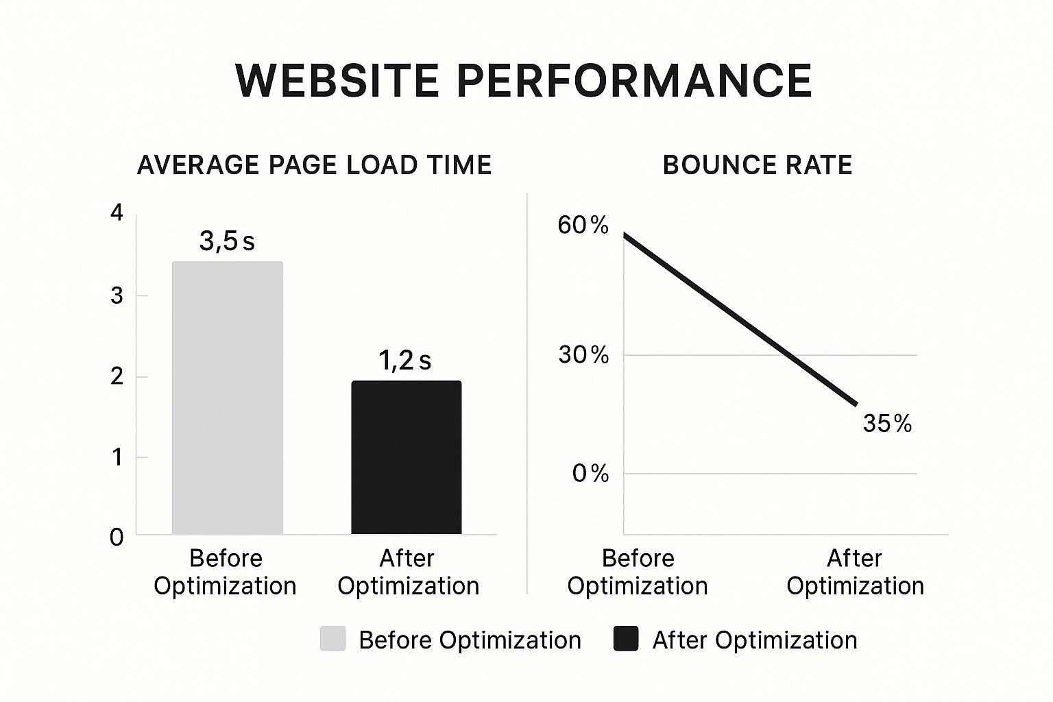 Infographic about wordpress website speed optimization
