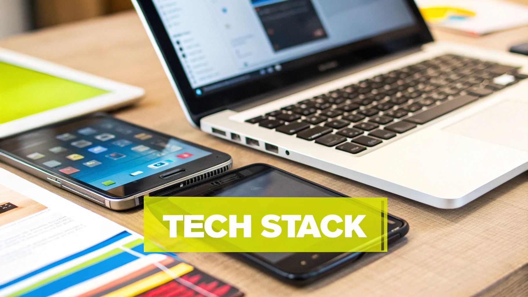Engineers collaborating on a technical blueprint, representing the selection of a tech stack and architecture.