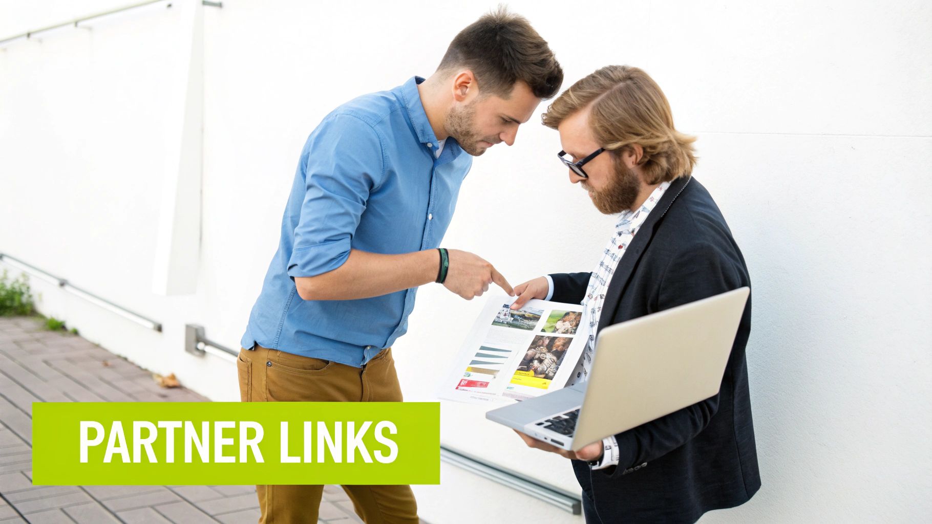Two professionals shaking hands, symbolizing a strategic ecommerce partnership for link building