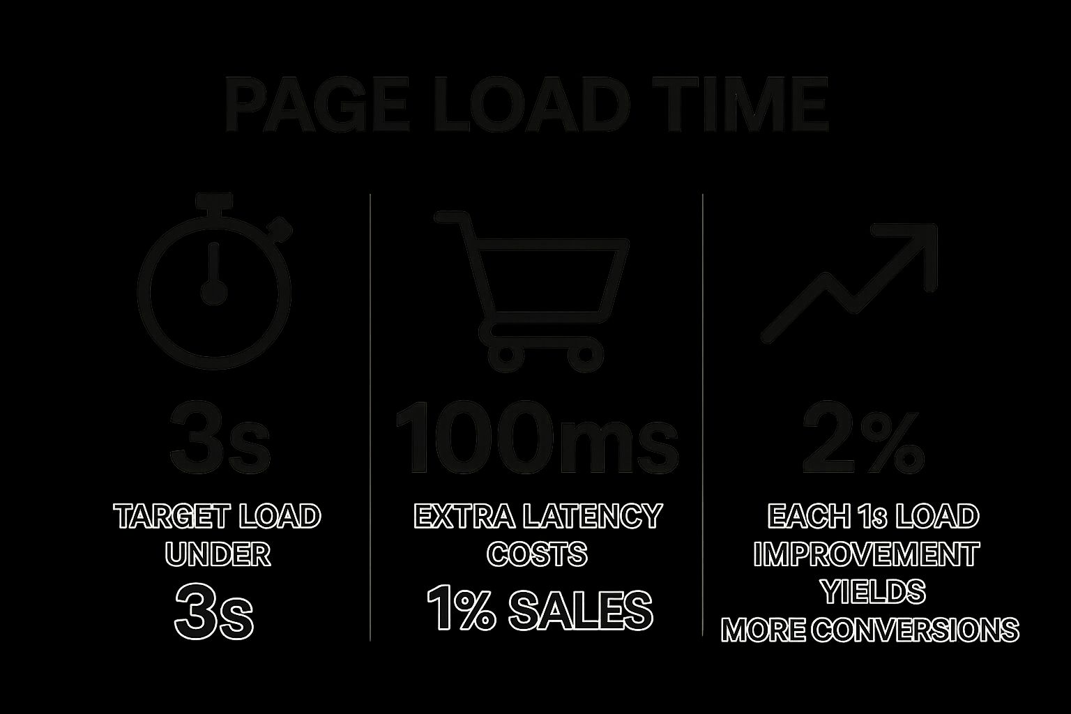 Infographic showing key data about Page Load Time