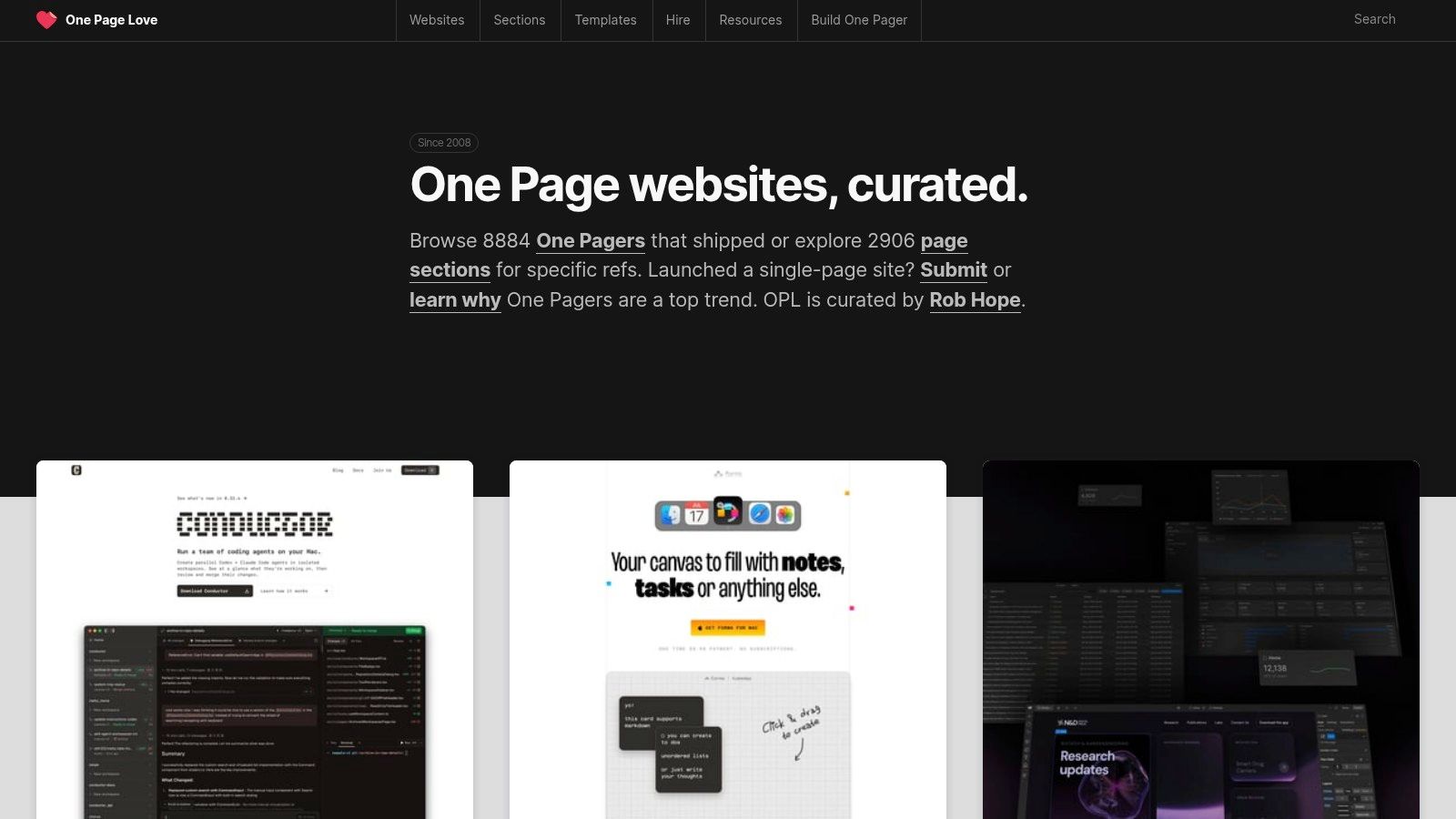 One Page Love