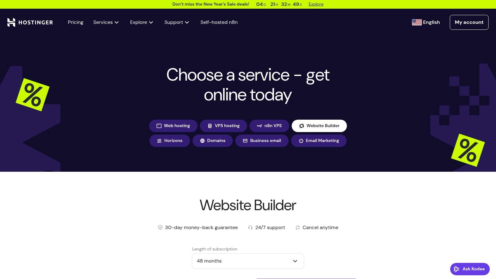 Hostinger Website Builder