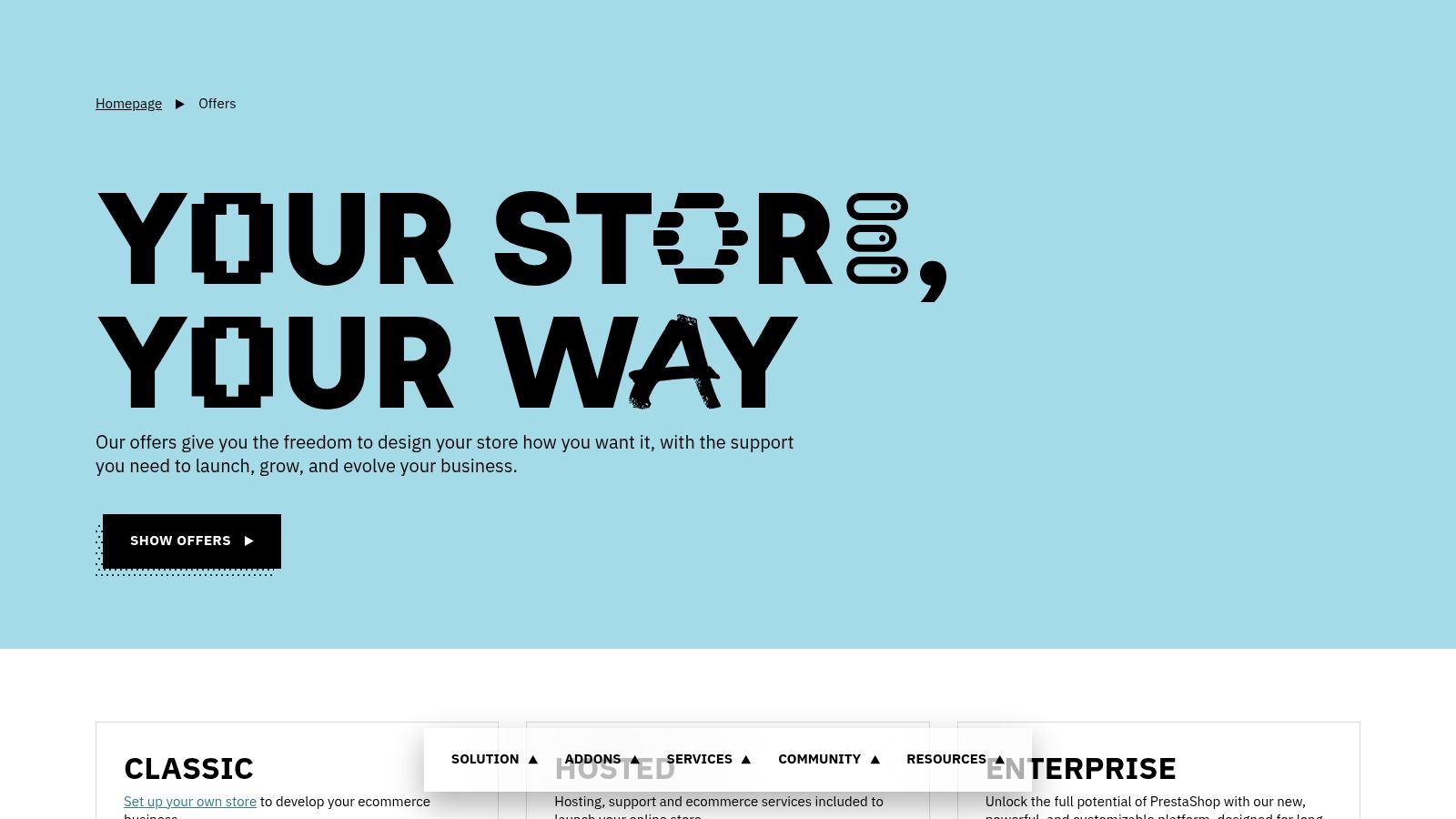 PrestaShop (Classic, Hosted, Enterprise)