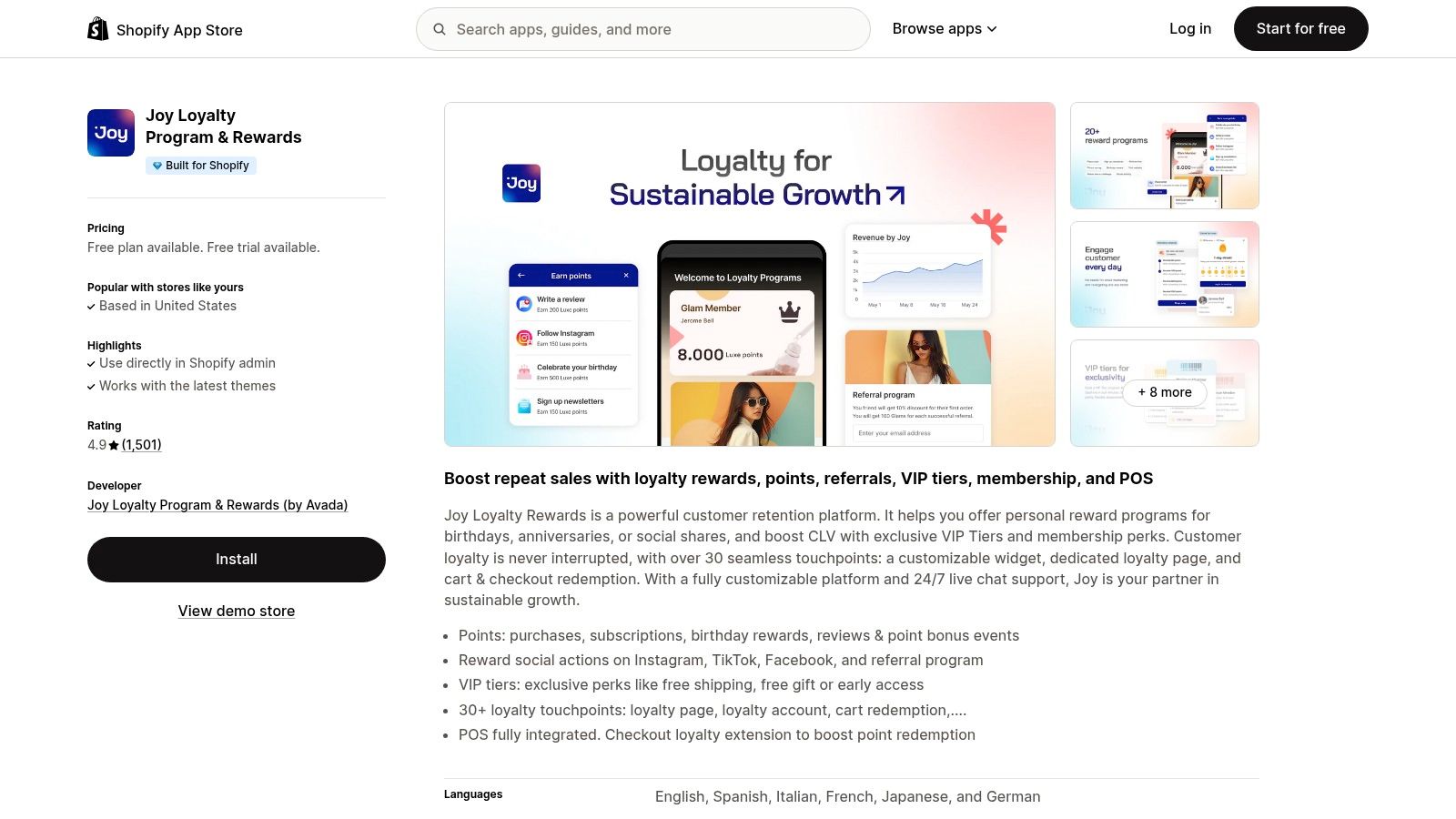 Joy: Loyalty Program & Rewards by Avada