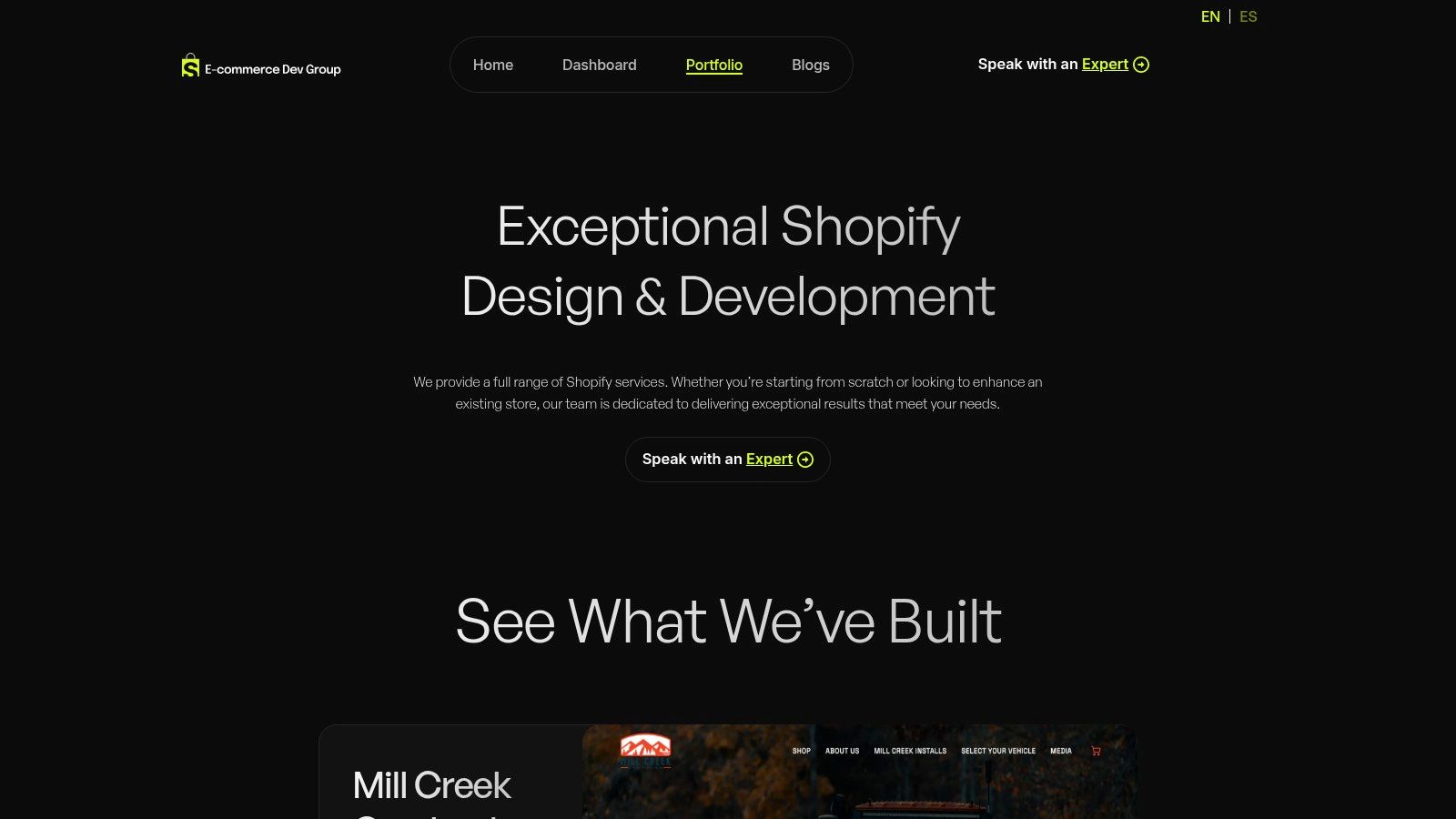 Portfolio — Exceptional Shopify Design & Development