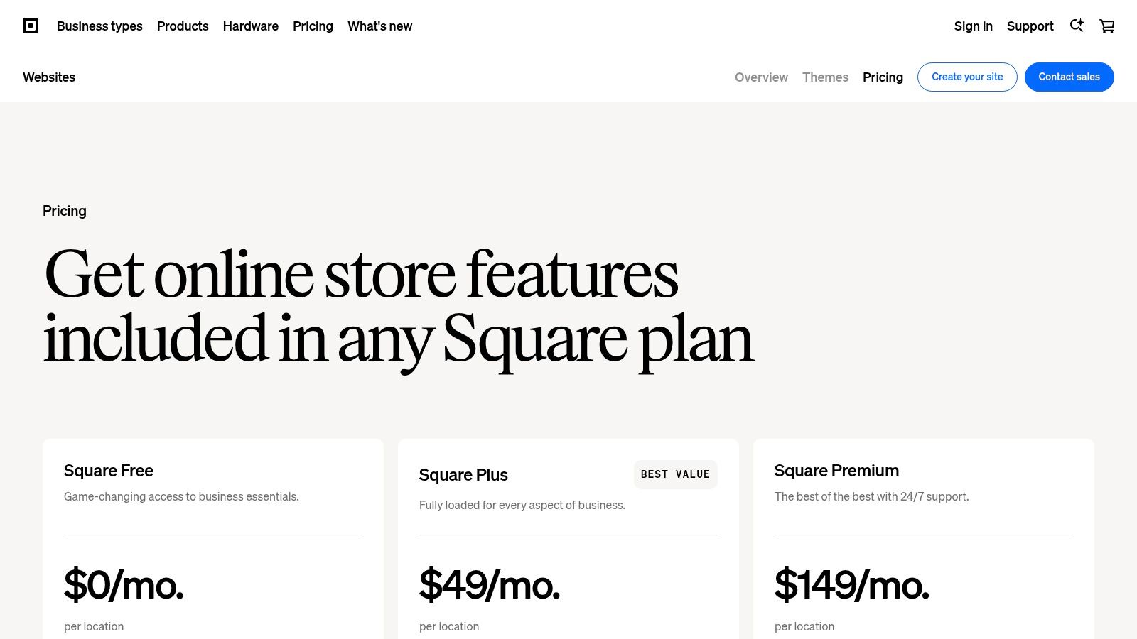 Square Online (by Square/Weebly)