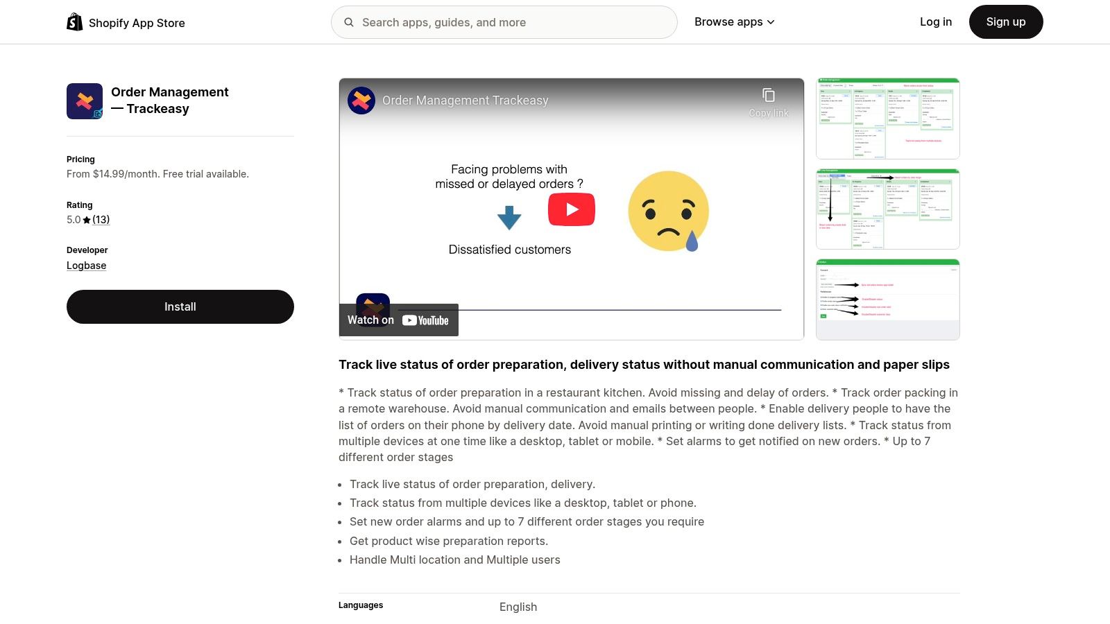 Trackeasy Order Management