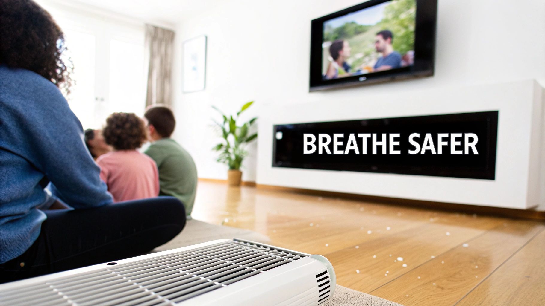 A clean, modern ventilation duct system installed in a home's ceiling.