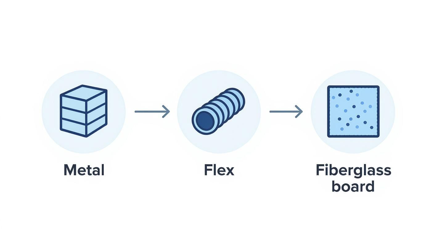Infographic about installation of ductwork