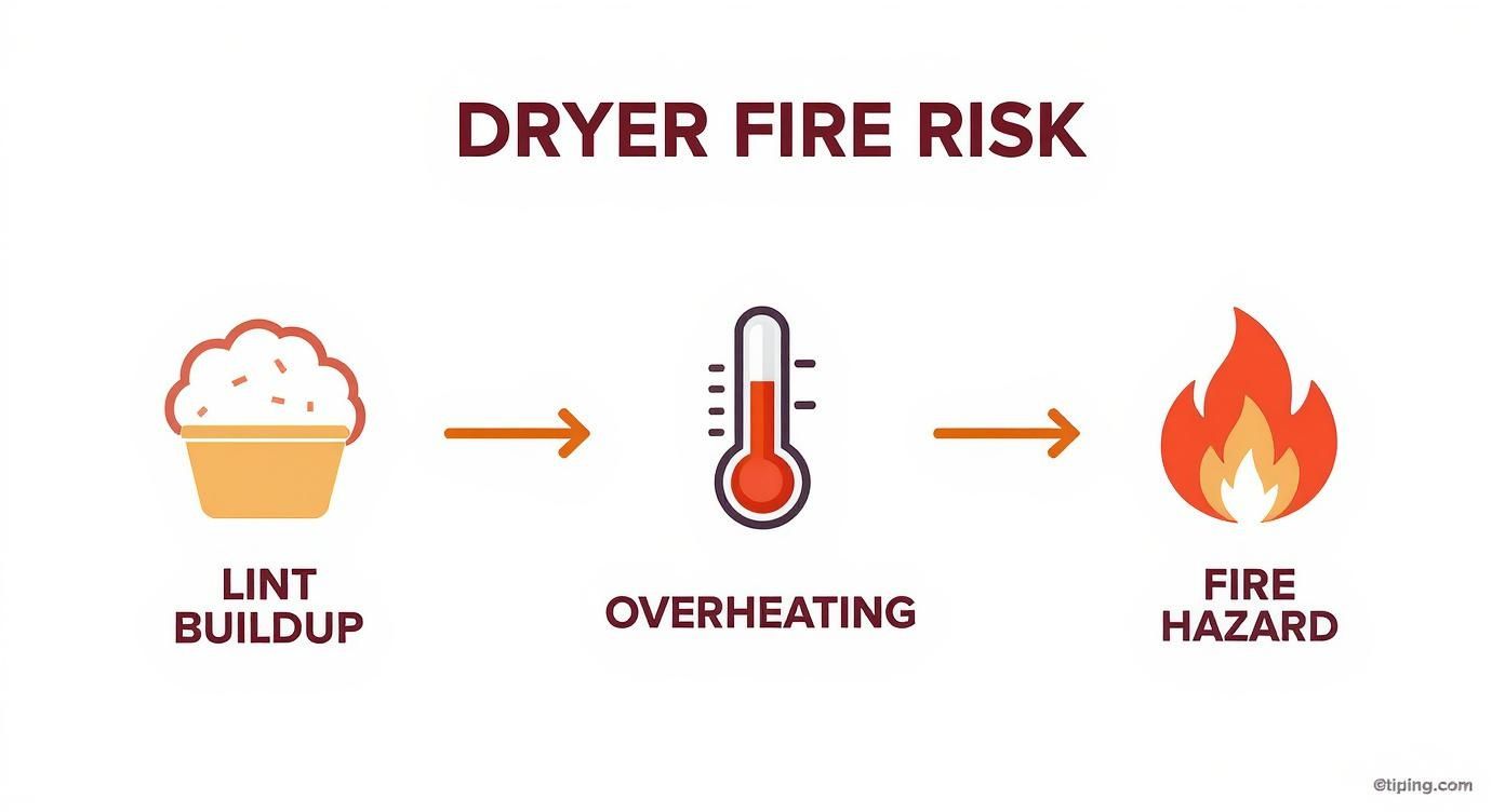 A Homeowner's Guide to a Clean Dryer Vent 1 Infographic about clean dryer vent