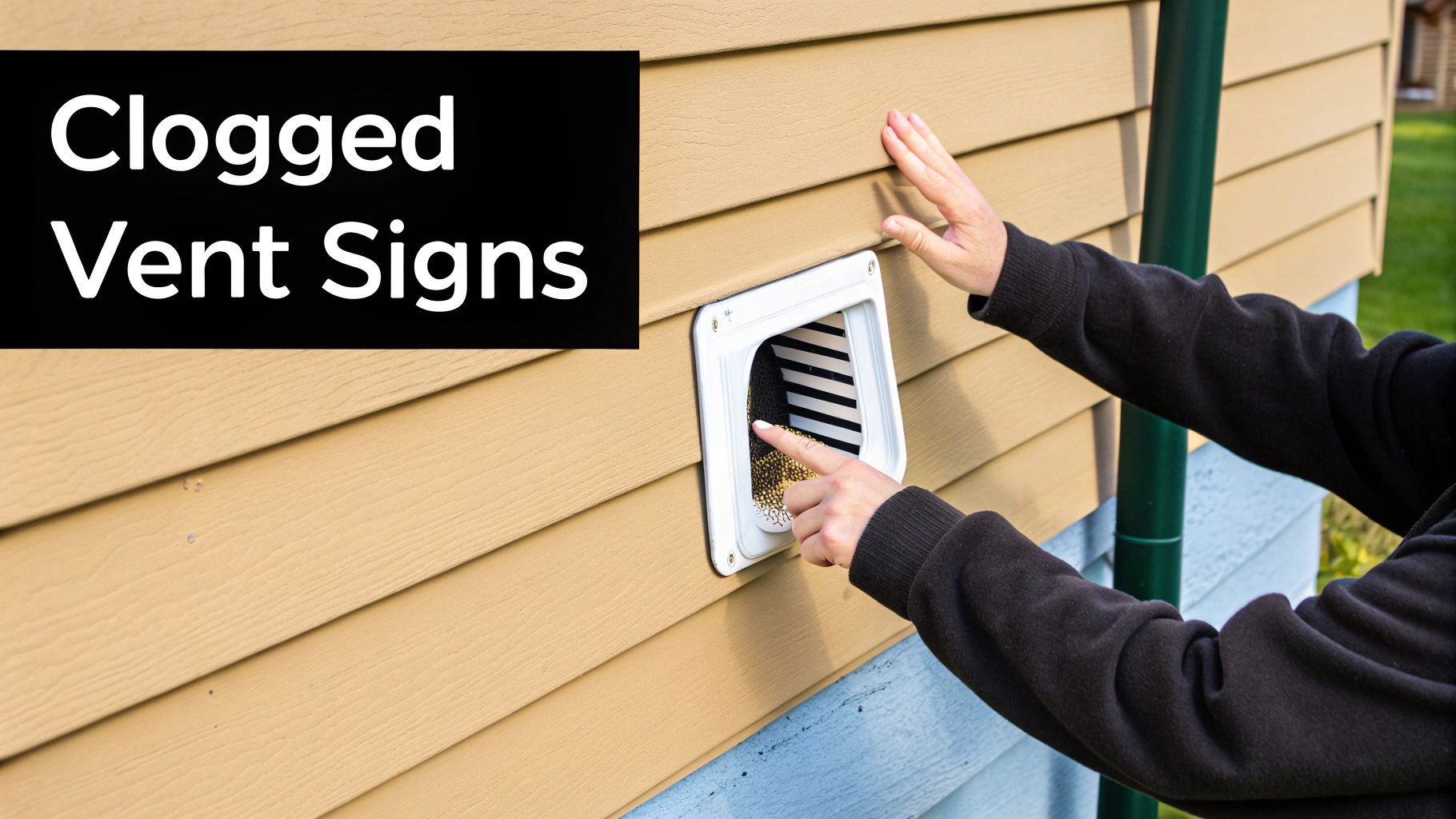 A homeowner looking concerned at their dryer.