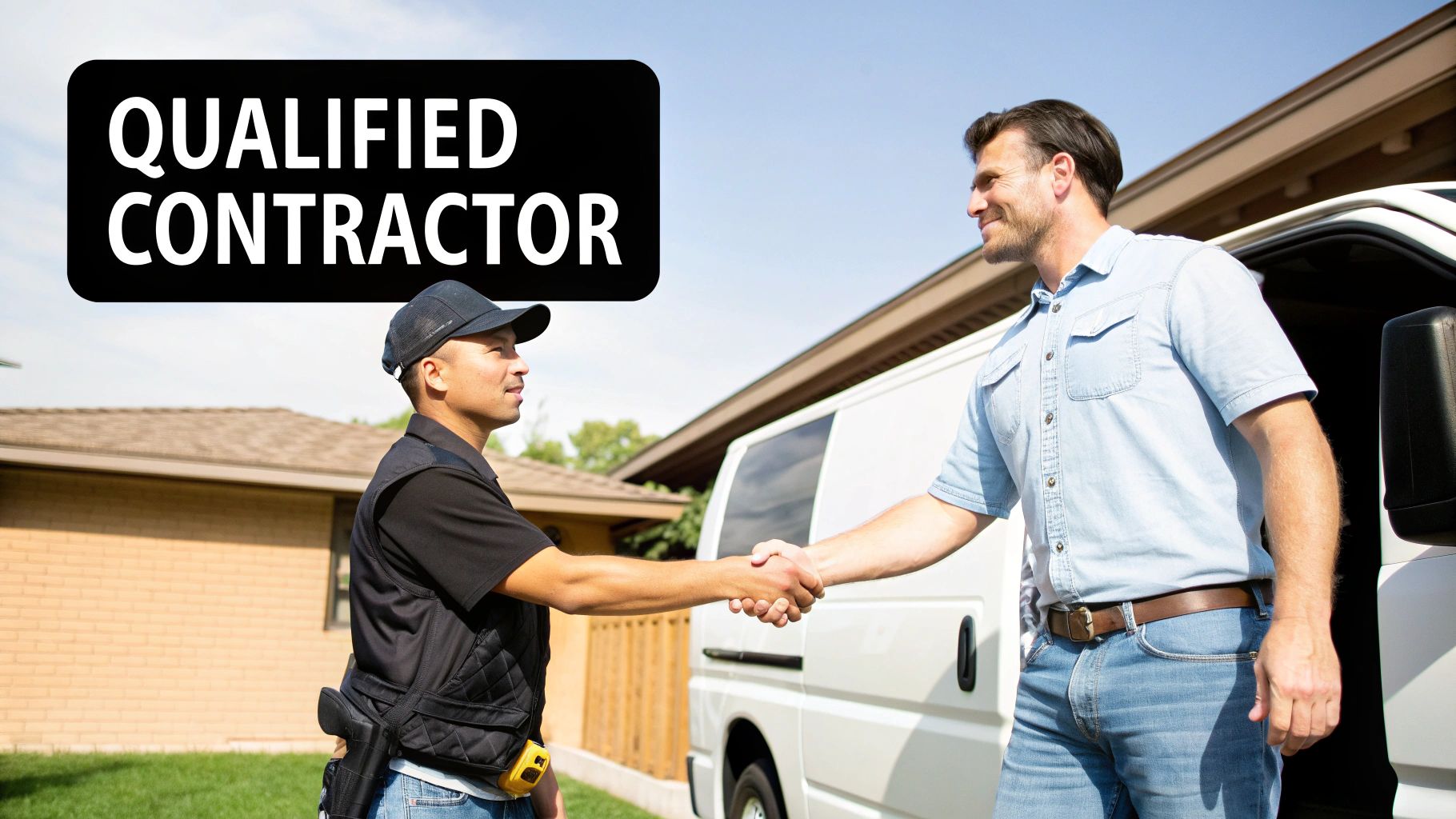 A qualified HVAC contractor examining a furnace