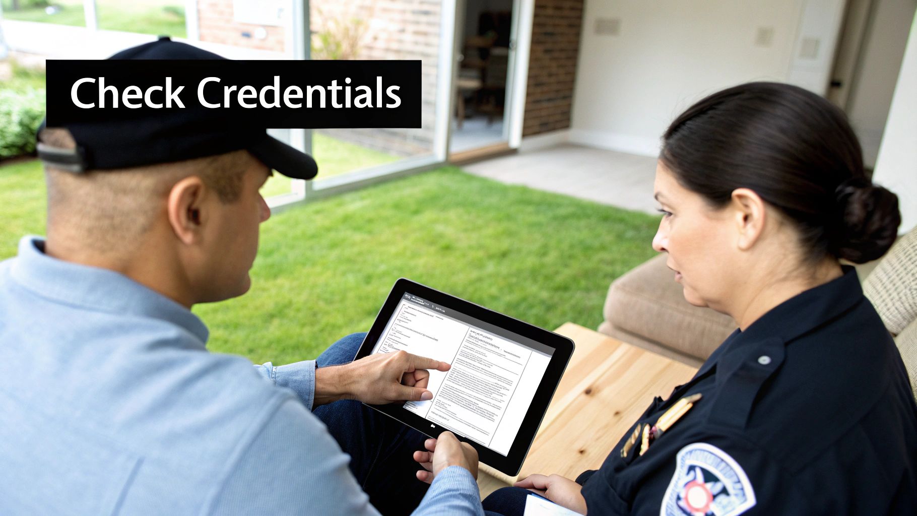A technician inspecting a home's air duct system with professional equipment.