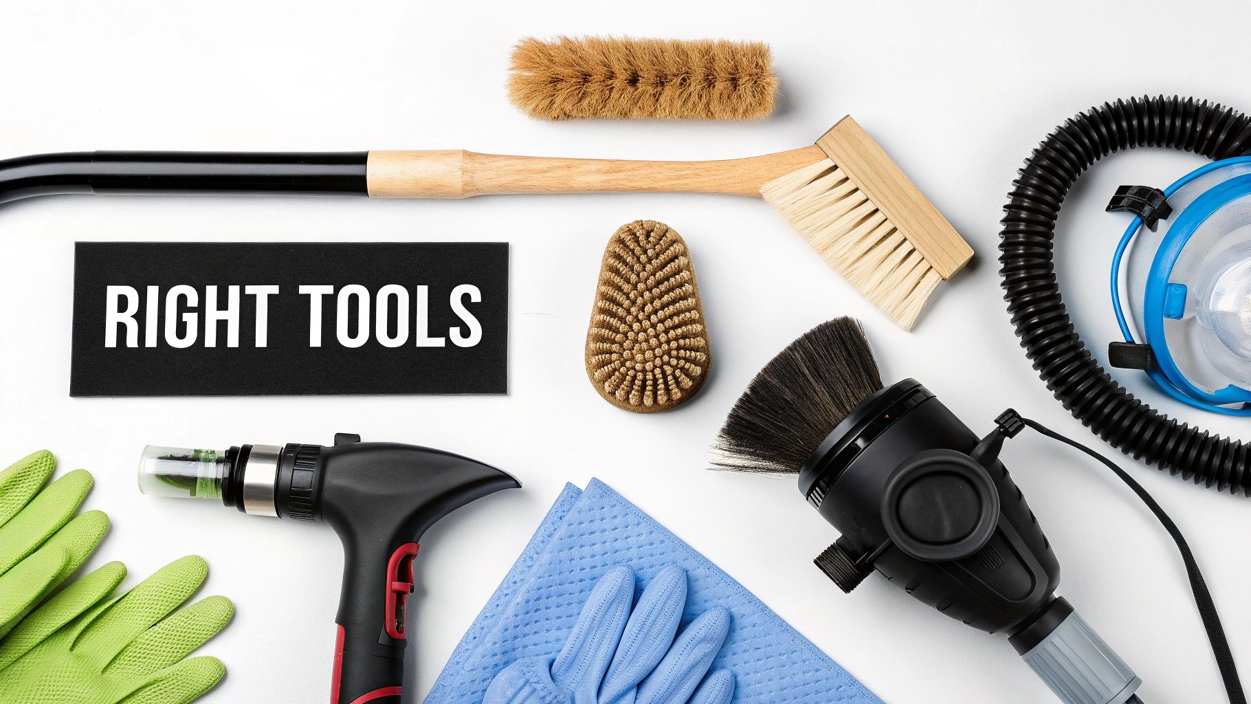 A Homeowner's Guide to a Clean Dryer Vent 2 A person holding a dryer vent cleaning brush kit, ready to use.