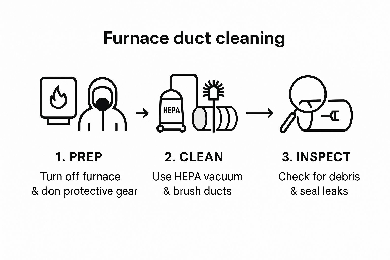 Infographic about clean furnace ducts