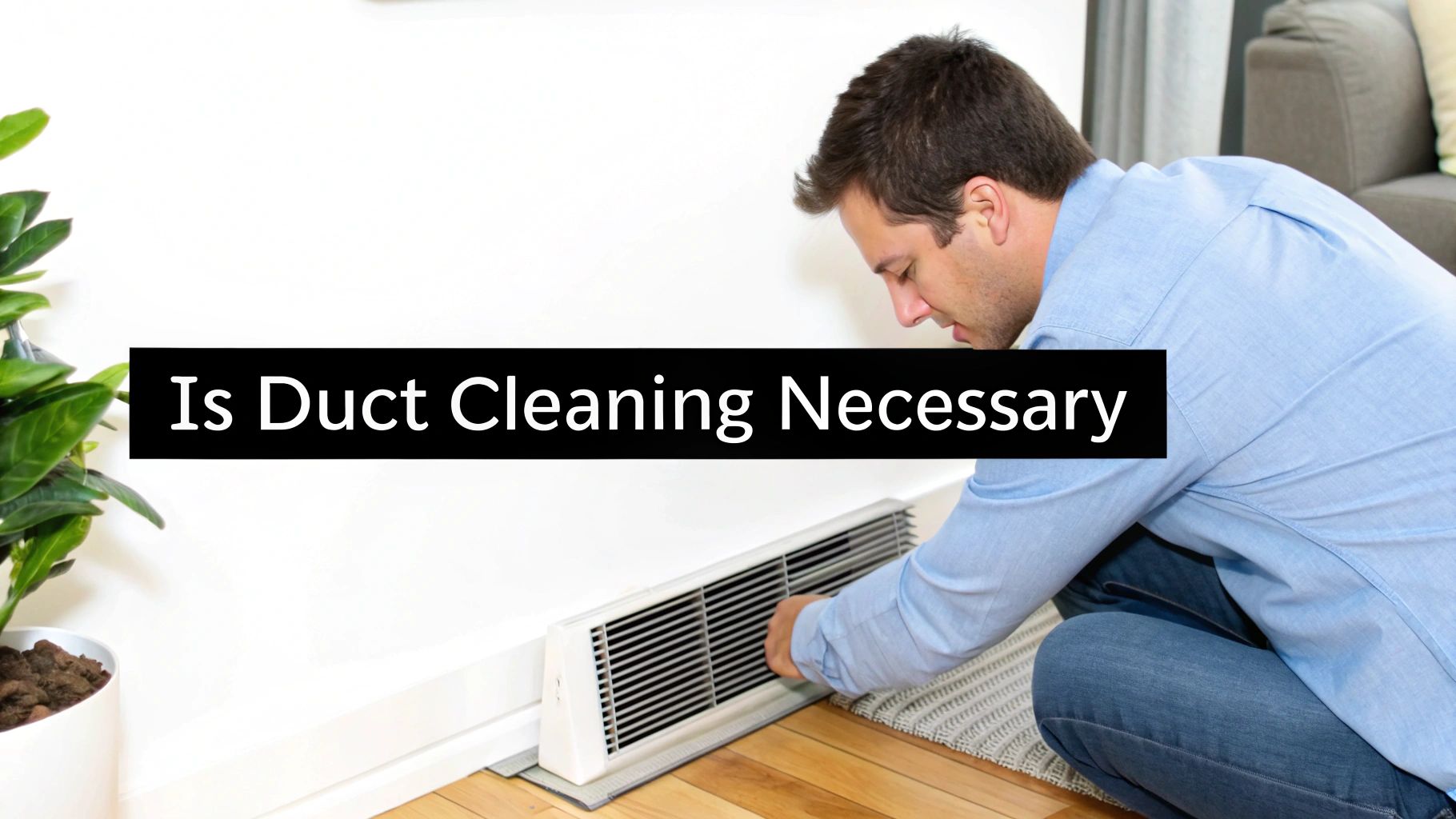 A clean, metallic air duct interior, showing the ideal state of HVAC ductwork.