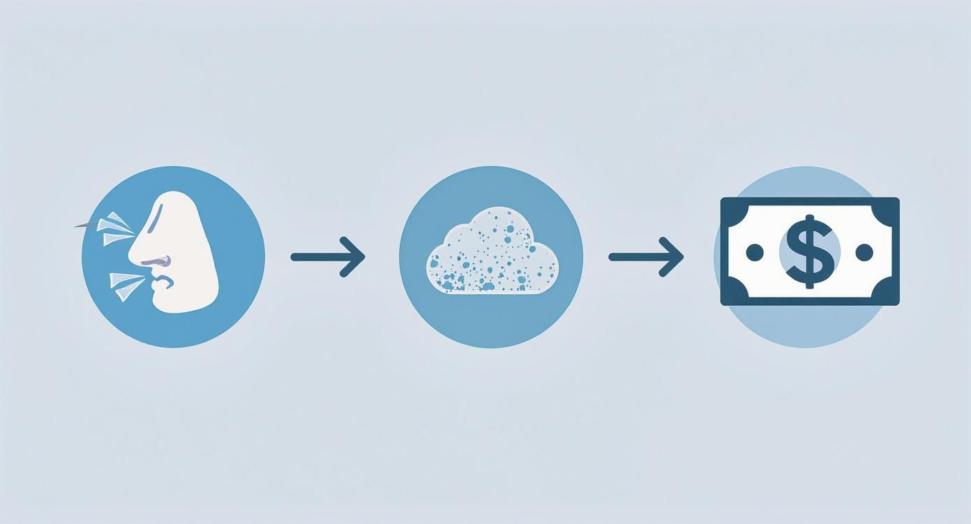 Infographic about home duct cleaning services