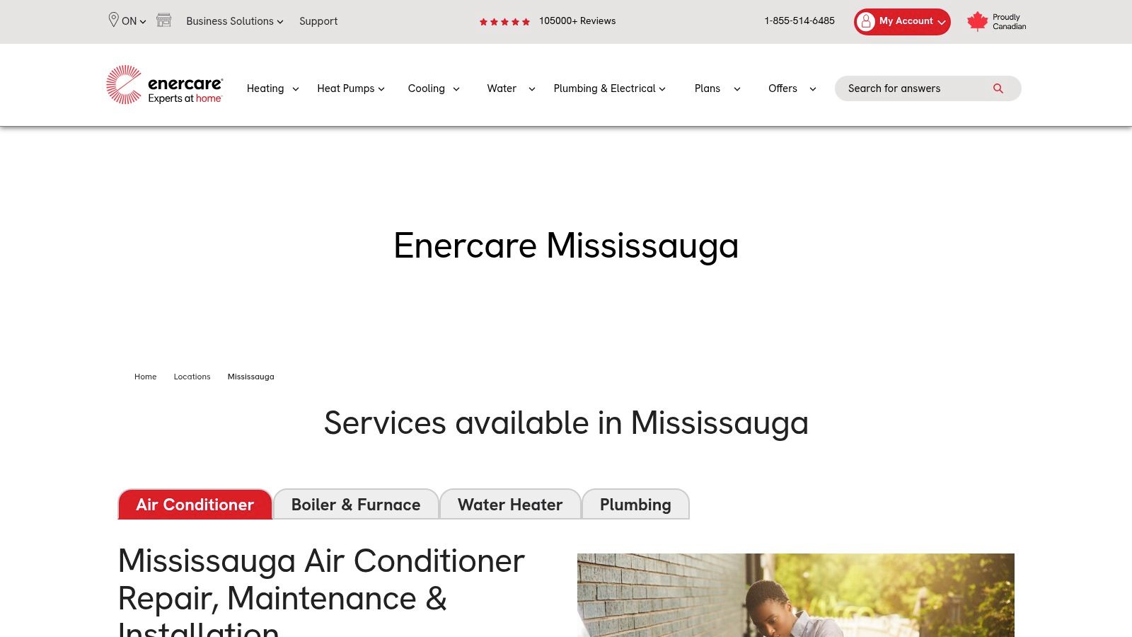 Enercare – Mississauga (includes Duct Cleaning)