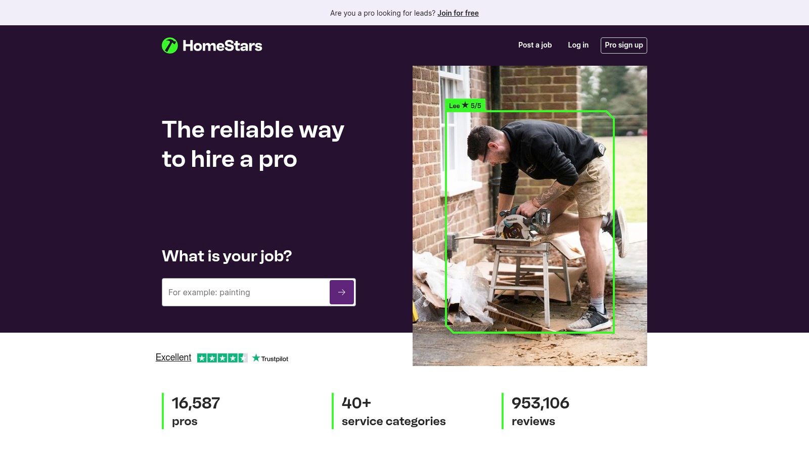HomeStars showing local service providers and reviews