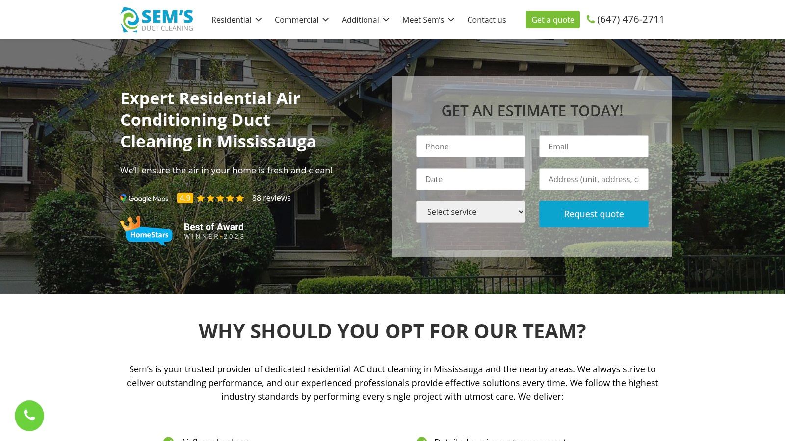 Sem’s Duct Cleaning – Mississauga (GTA)