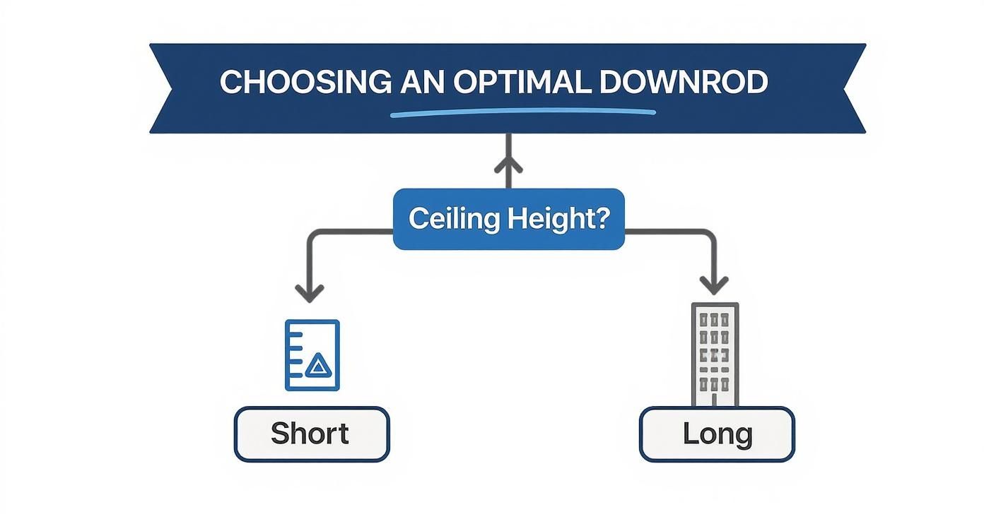 Infographic about downrod for fan