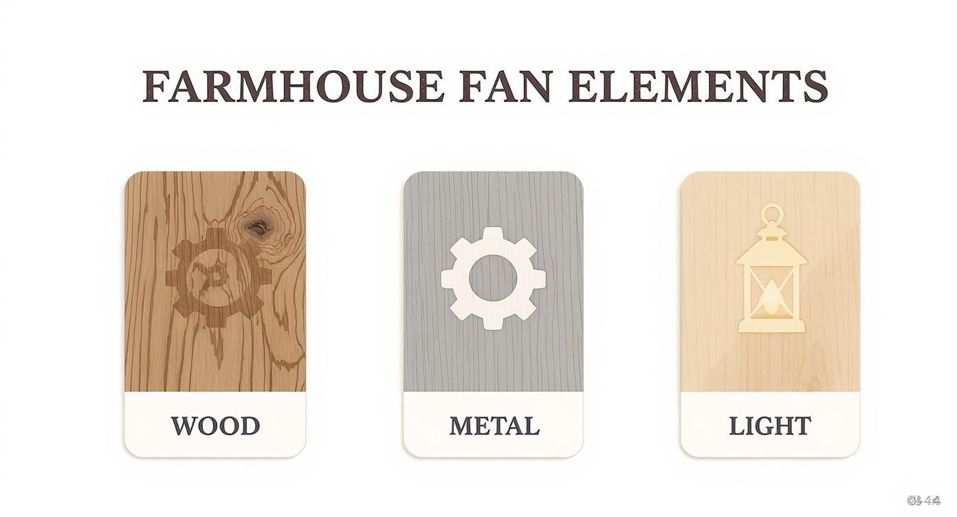 Infographic about farmhouse ceiling fans