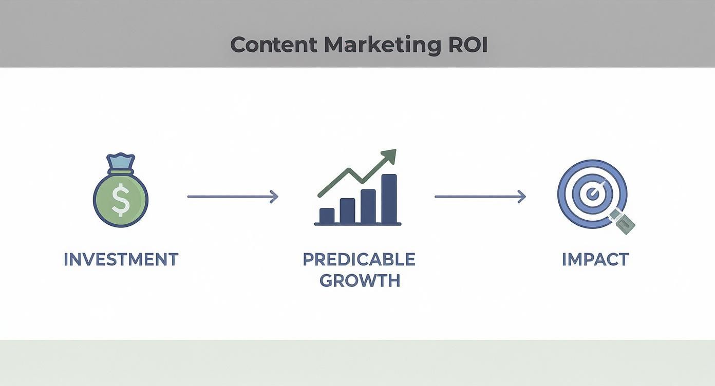 Infographic about content marketing roi