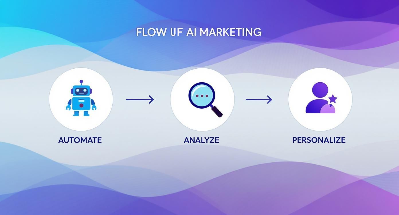 Infographic about how to use ai for marketing