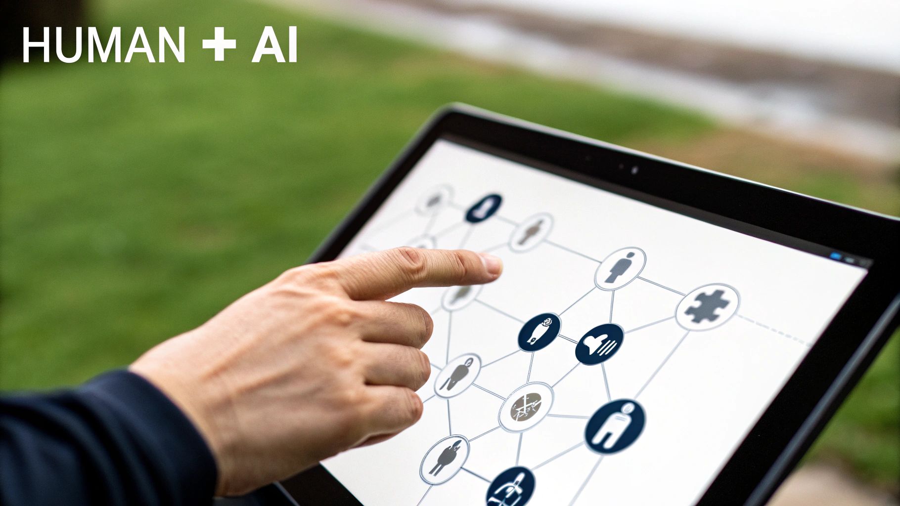 A person and a robot collaborating on a project together