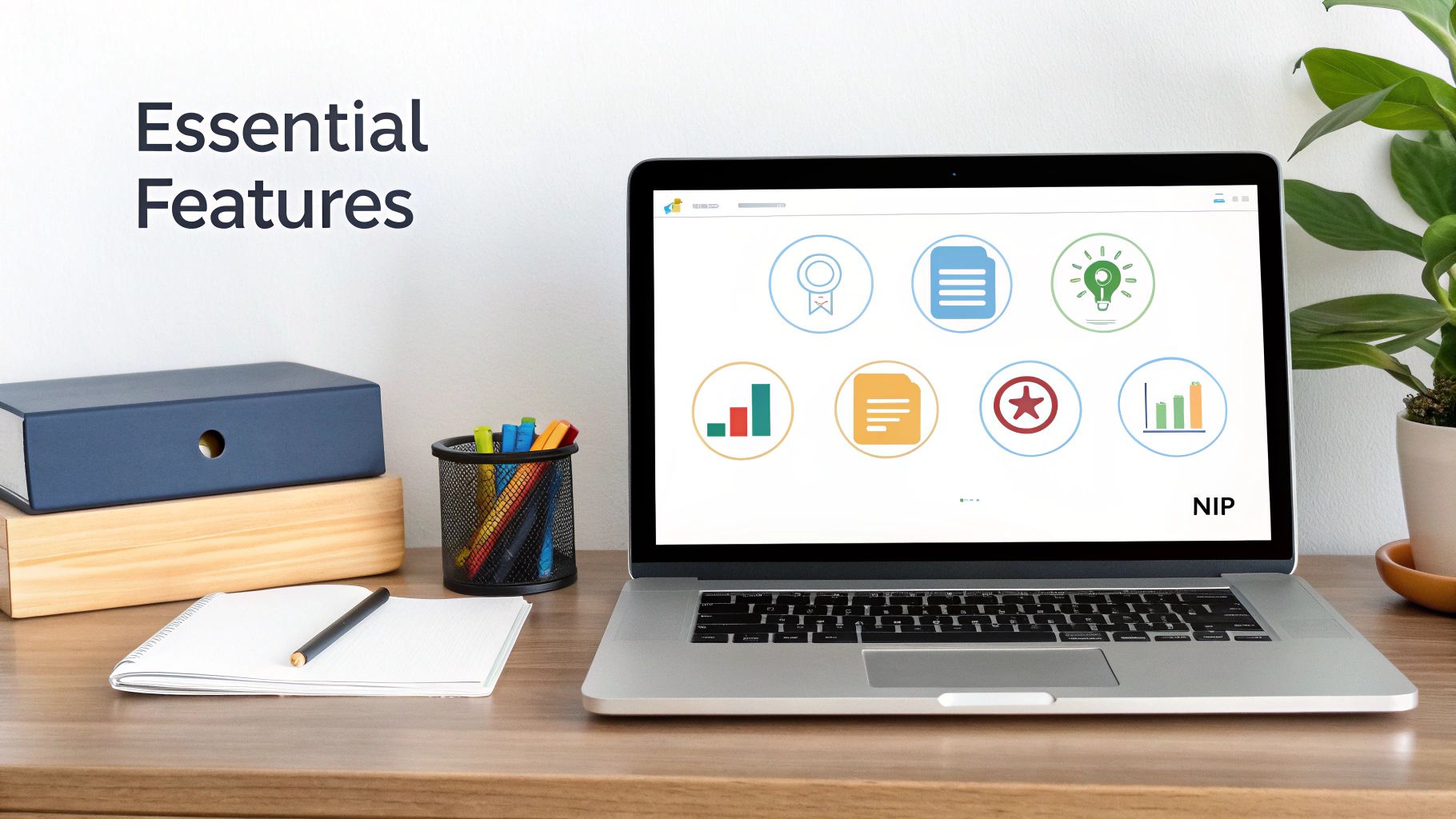 A digital interface showing various marketing analytics charts and graphs, highlighting key AI features.