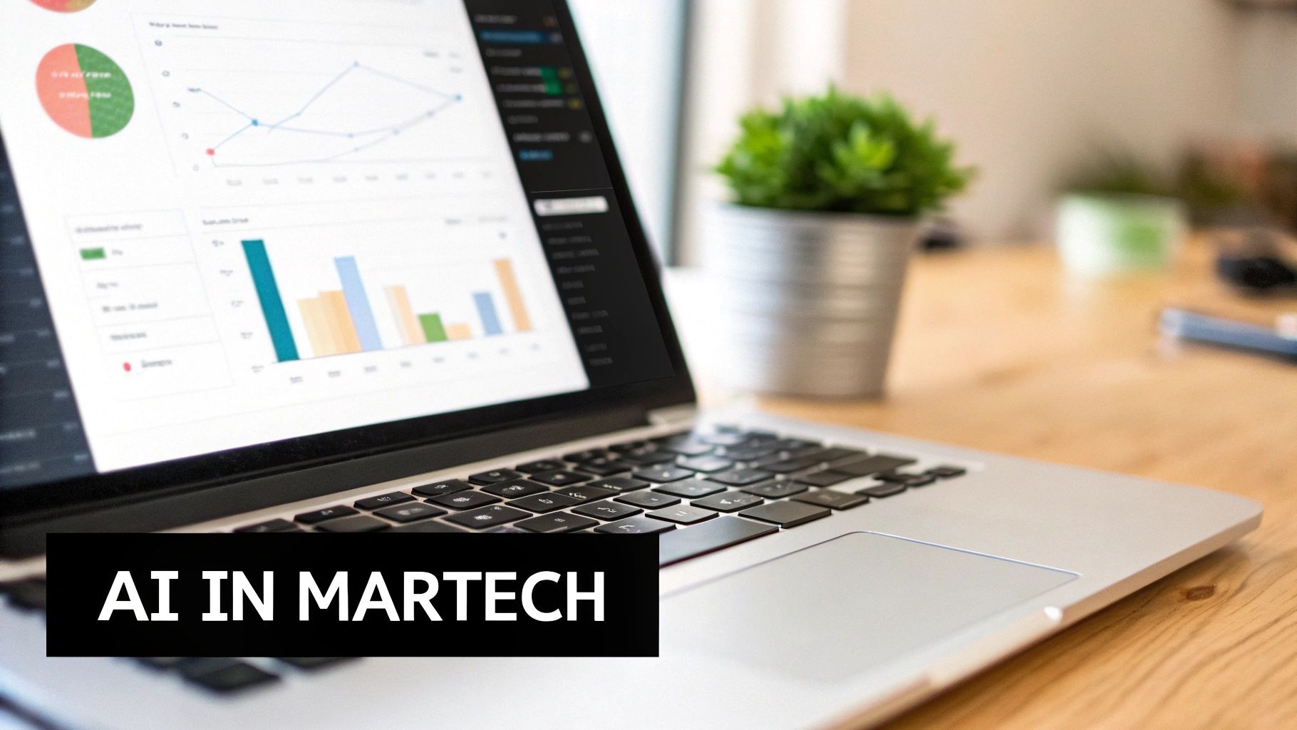 An abstract image representing the integration of AI into a marketing technology stack