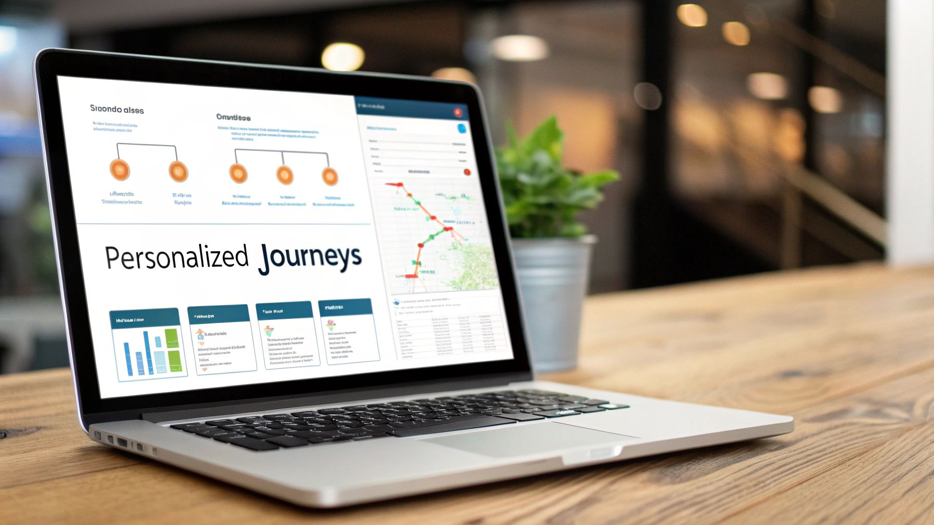 A customer journey map with AI touchpoints illustrated