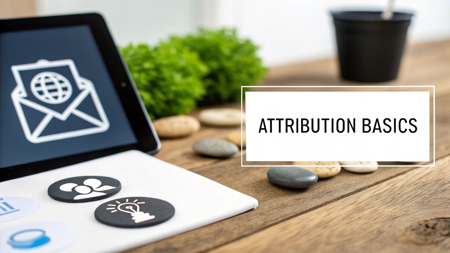 A person at a desk analyzing charts and data on a large screen, representing the process of marketing attribution