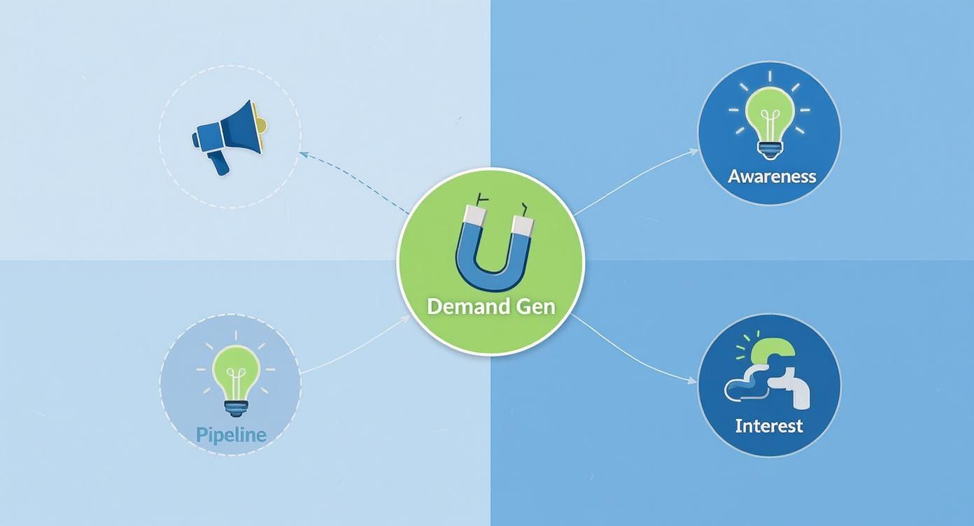 Infographic about demand generation strategies
