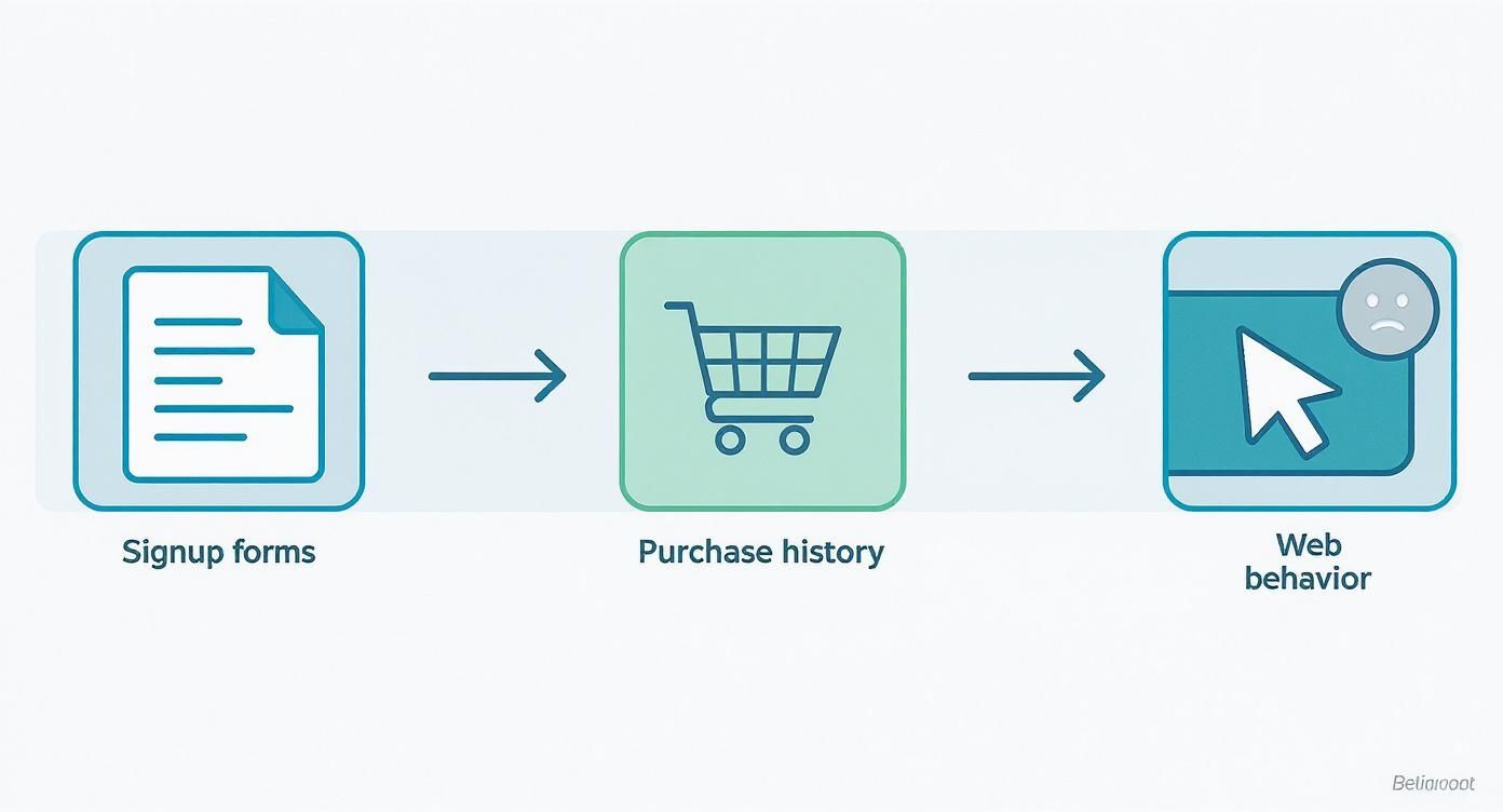 Infographic about how to segment email lists