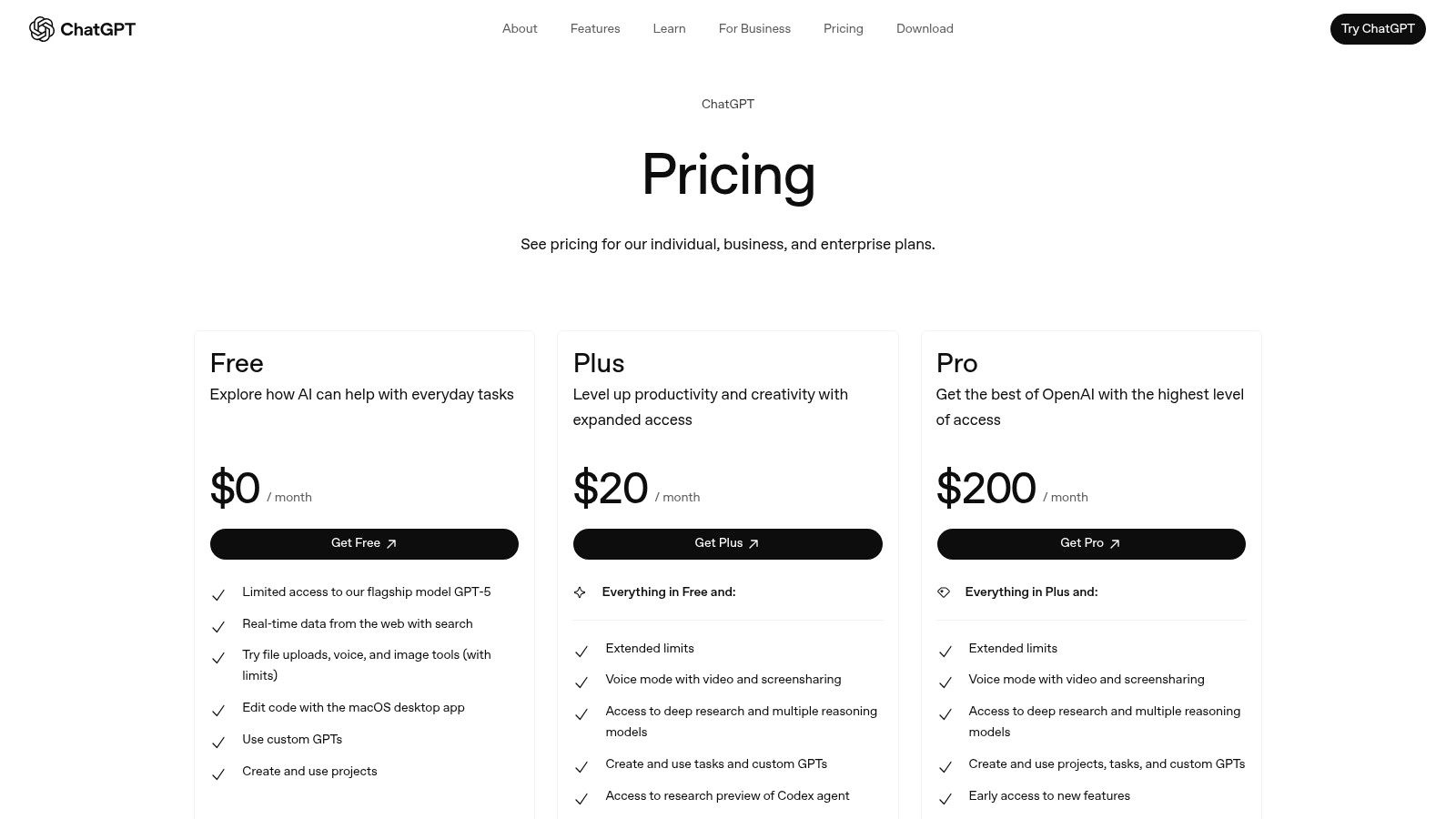 OpenAI ChatGPT (Plus/Business/Enterprise)