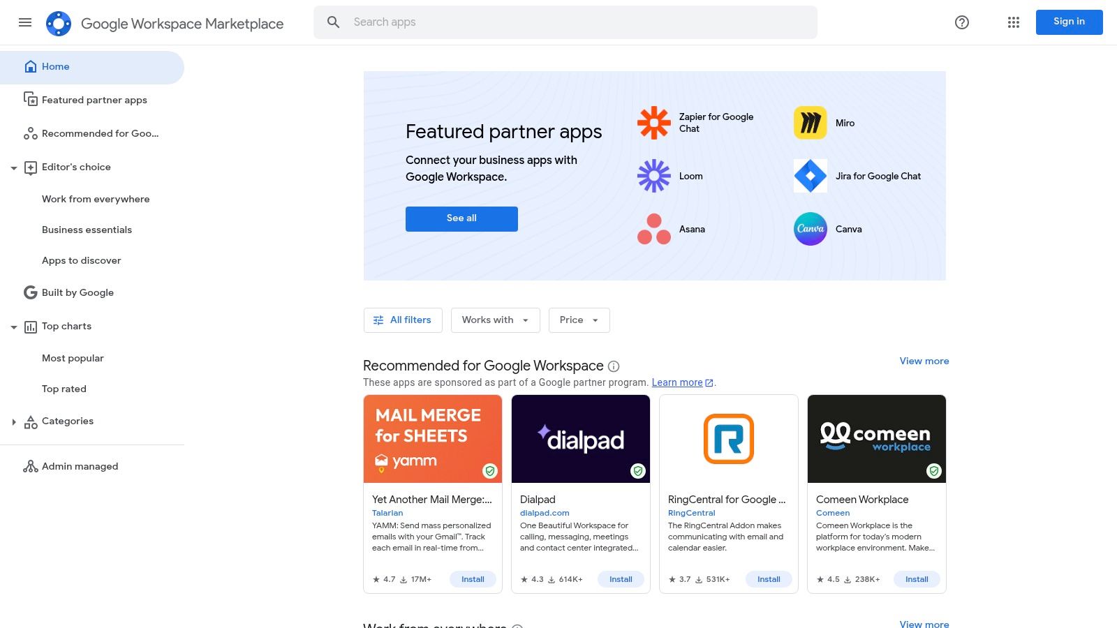 Google Workspace Marketplace