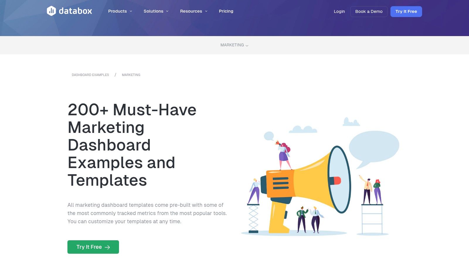 Databox – Marketing dashboard templates