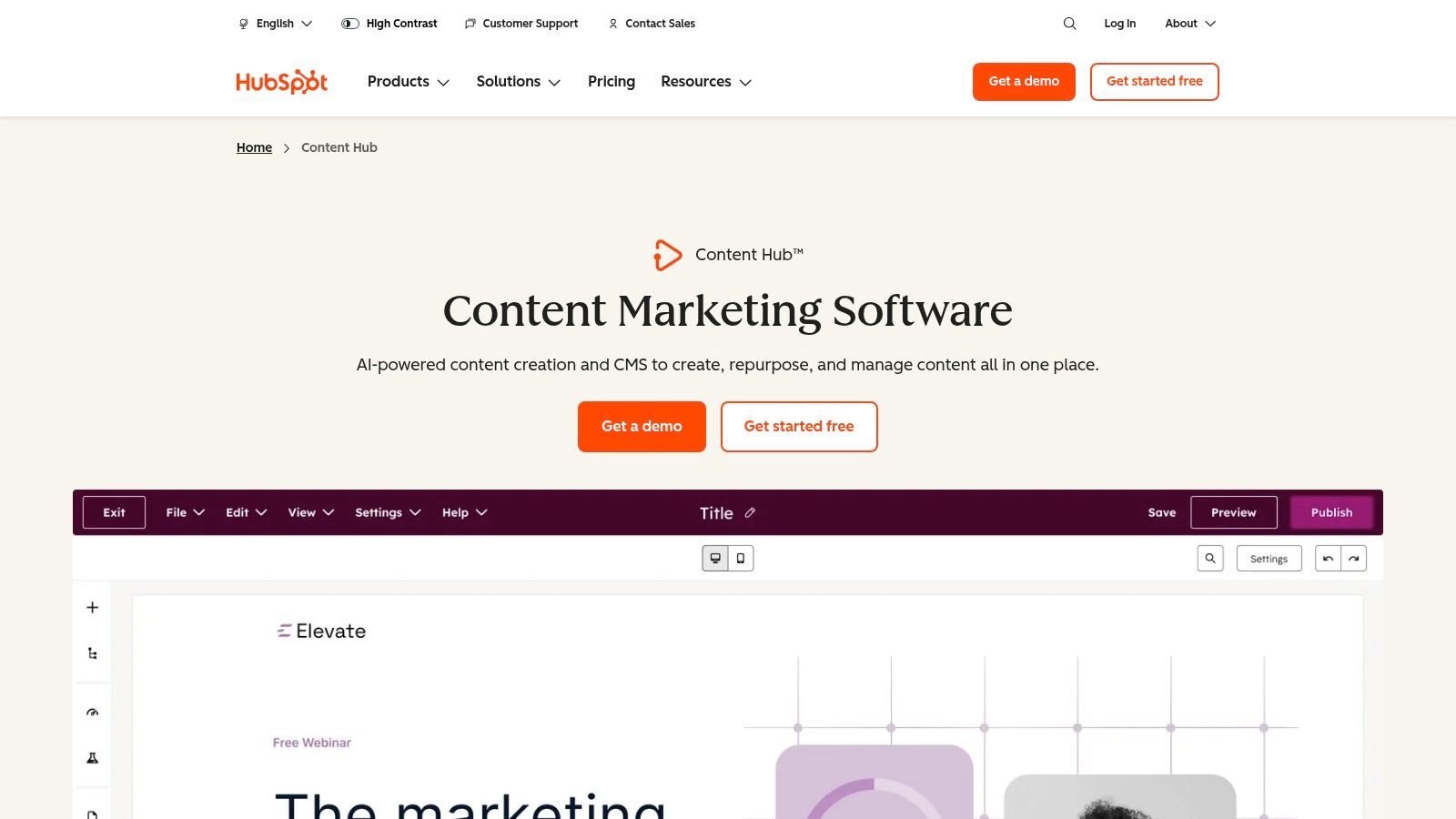 HubSpot Content Hub + Breeze AI