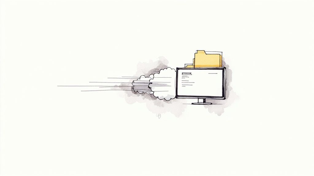 An organized digital archive of files on a computer screen.