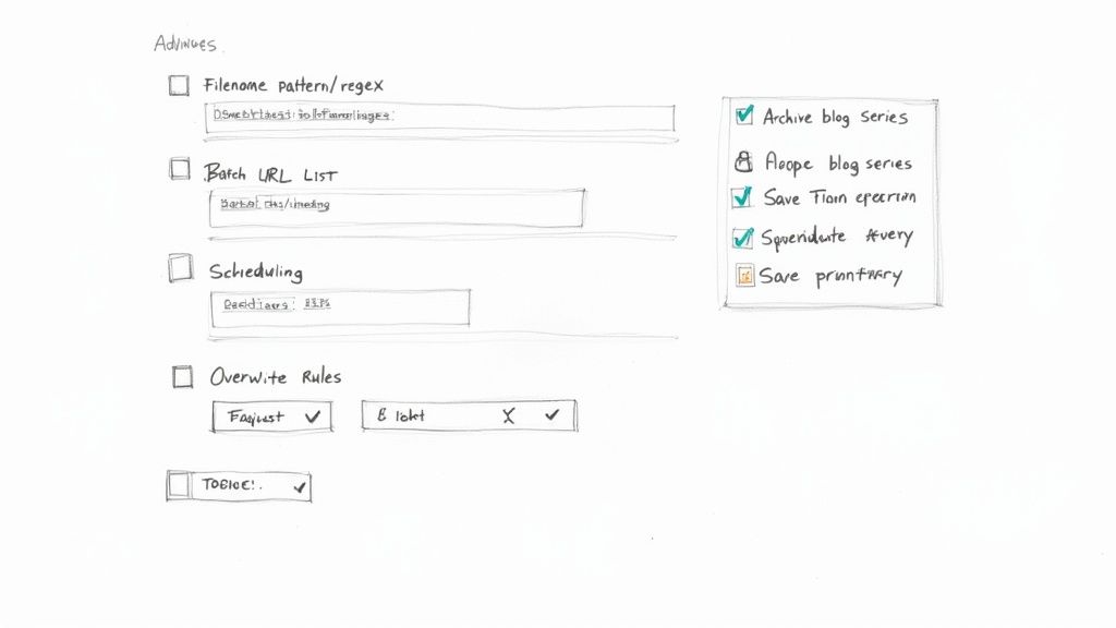 A digital artist's workspace with multiple monitors showing complex designs and code, suggesting advanced workflow strategies.