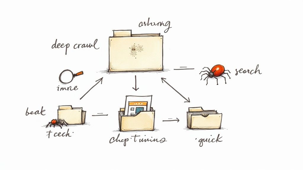 A person organizing digital files on a computer screen, representing a structured archiving workflow.