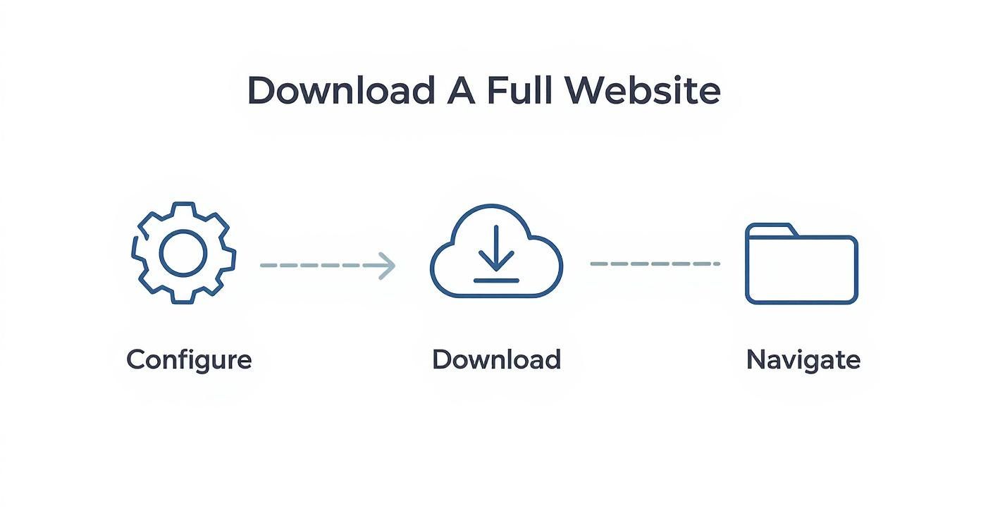 Infographic about how to save website offline