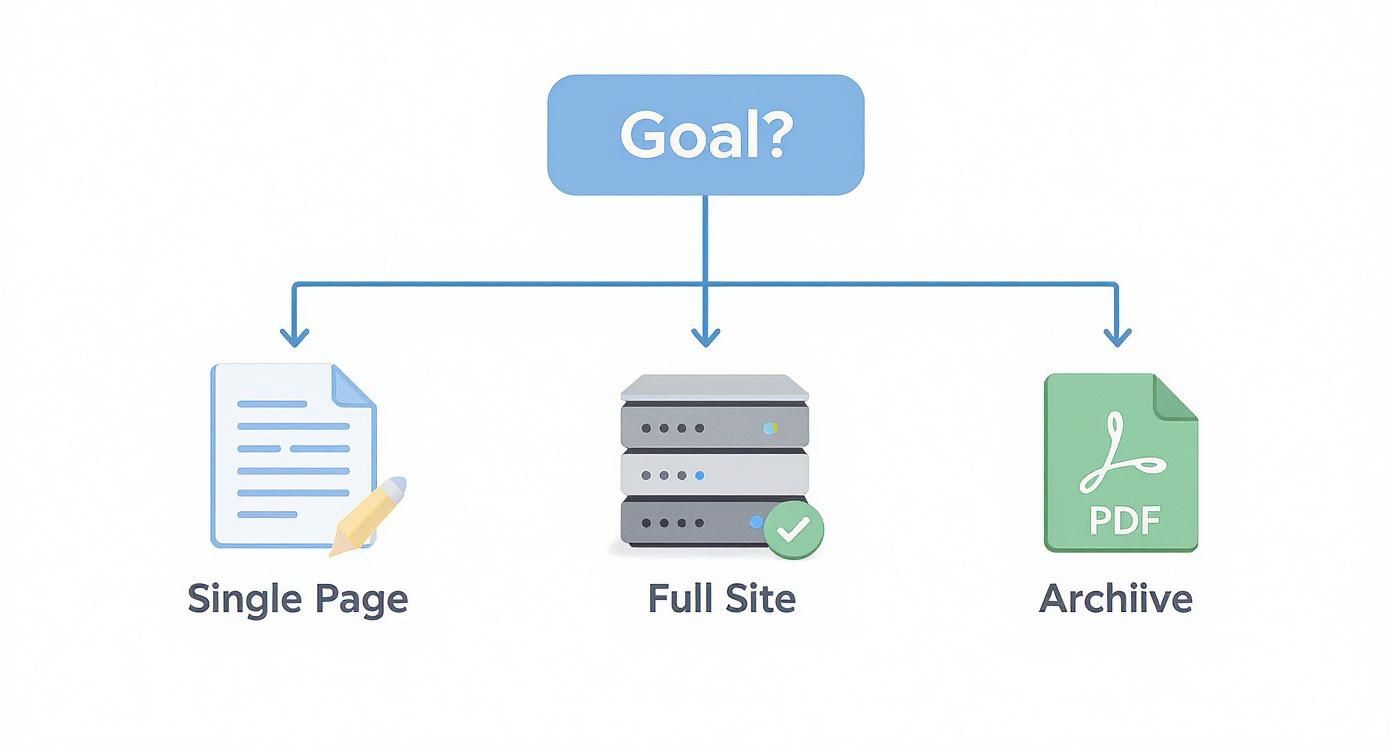 Infographic about how to save a website offline