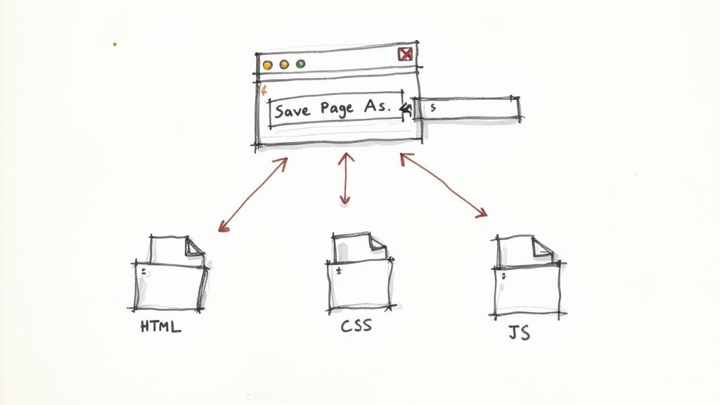 A clean, modern browser window displaying a simple portfolio website, illustrating the type of site suitable for this cloning method.
